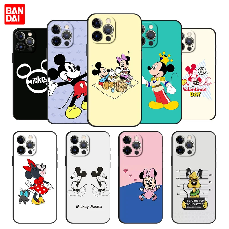 

Cover Case for iPhone 13 12 11 Pro Max SE 2020 12pro 13pro Mini Shell Bag Soft Luxury Funda Fashion Original Mickey Mouse Funny