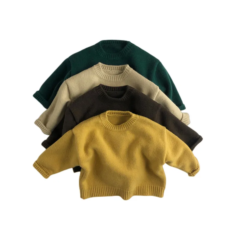 Купи 2022 Autumn Children Pullover Sweater Infant Toddler Long Sleeve Acrylic Wool Sweaters 1-8Y Boy Girls Knit Turtleneck Clothes за 1,399 рублей в магазине AliExpress