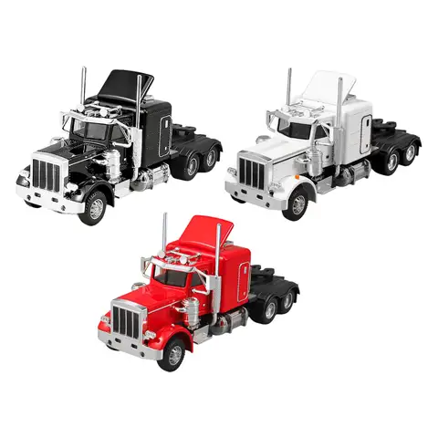1:32 модель тяжелого грузовика из сплава, резиновые шины, обучающая литая под давлением модель грузовика, модель транспортного автомобиля для подарка на день рождения для мальчиков и детей