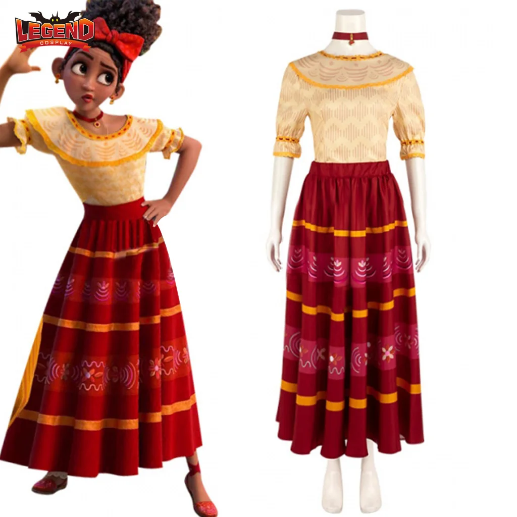 

2022 Magic House Dolores Madrigal Cosplay Costume Dress Mirabel Sister Dolores Costume Princess Party Dress for Women Adult