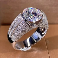 luxury ring fashion jewelry silver gemstone ring elegant wedding ring beautiful engagement party jewelry gift for promise ring