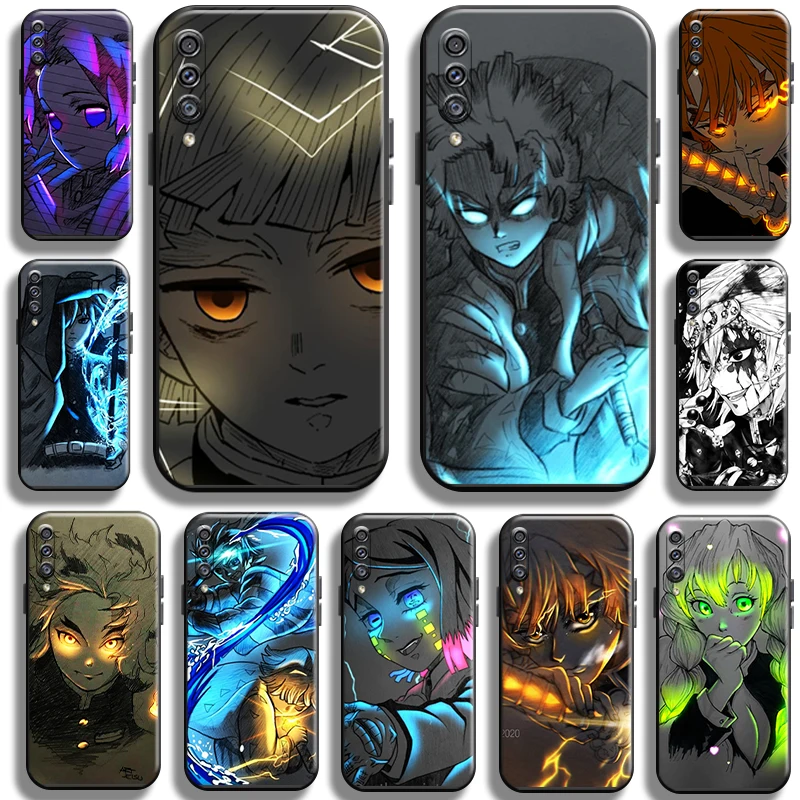 

Demon Slayer Uzui Tengen For Samsung Galaxy A50 Phone Case Back Carcasa TPU Full Protection Cases Black Shell Liquid Silicon