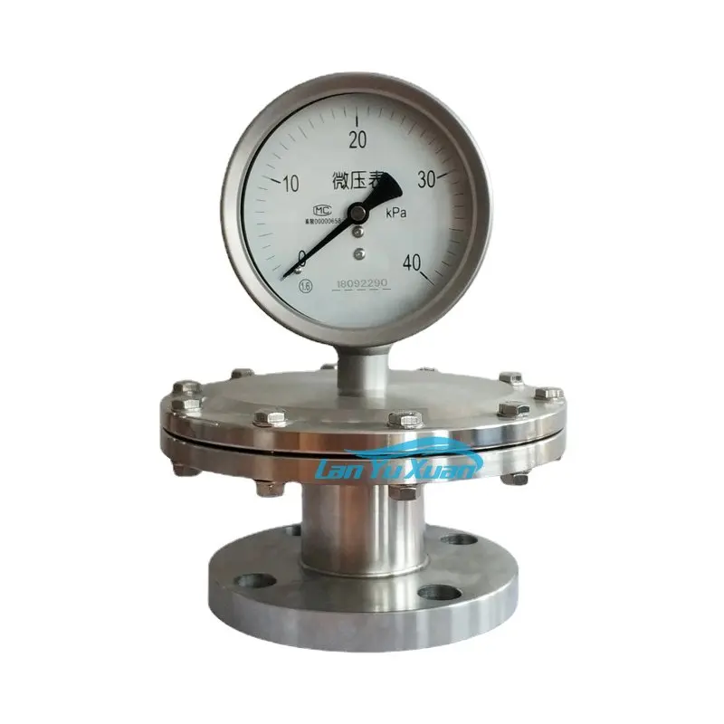 

Shock-Proof Hydraulische 100Mm Diafragma Manometer Rvs Toepassing Op Bijtende Vloeistoffen Gas Manometers