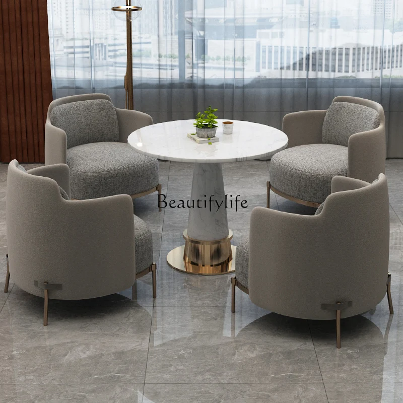 Мраморный стол для переговоров офис продаж конференц-зал кафе свет роскошный