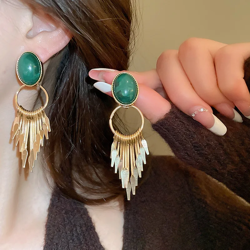 NISHIZAWA средневековый стиль полимерные серьги с кисточками индивидуальный дизайн