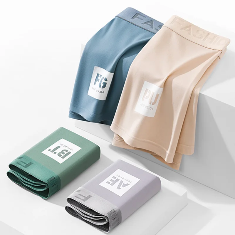 4Pcs Lot Men Boxer Shorts Antibacterial Men's Underwear Man Boxershorts  Breathable Comfortable Male Printed Panties L-4XL