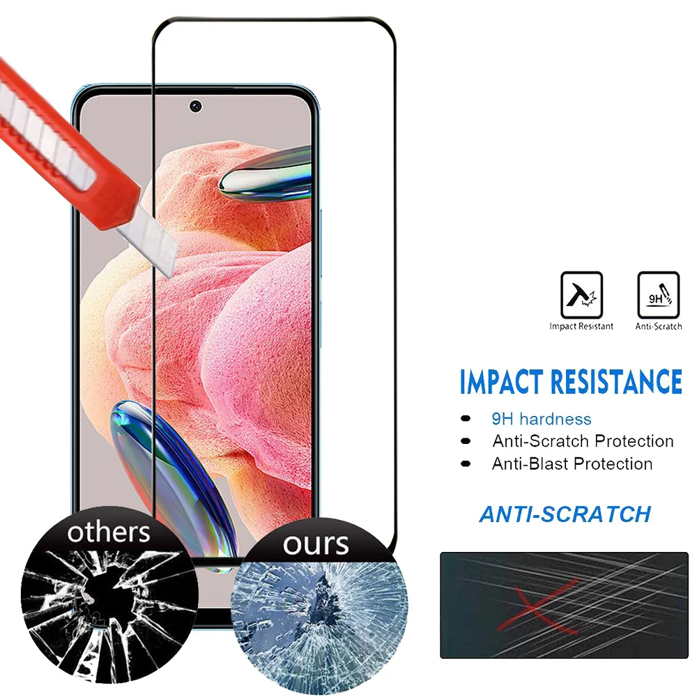 Pelicula, Front Tempered Glass For Xiaomi Redmi Note 12 Pro 4G/5G Screen Protectors Redmi Not 12 cristal templado Note12 Pro+ protector pantalla RedmiNote 10 11 Pro verre trempé Nota 12 Pro Plus Camera Lens Film
