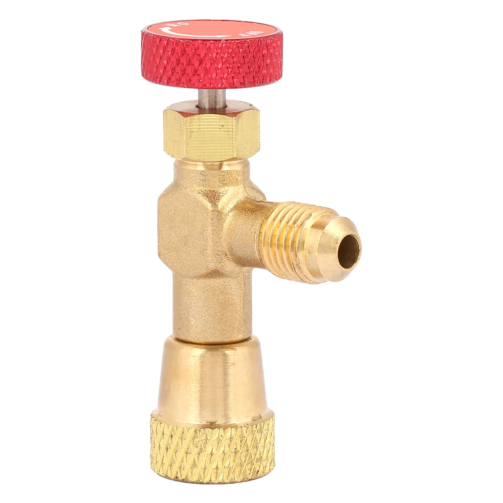 

1/4''-5/16'' Brass Flow Control Valve for Refrigerant Charging Hose R410A Flow Control Valve Flow Control Valve Flow Control