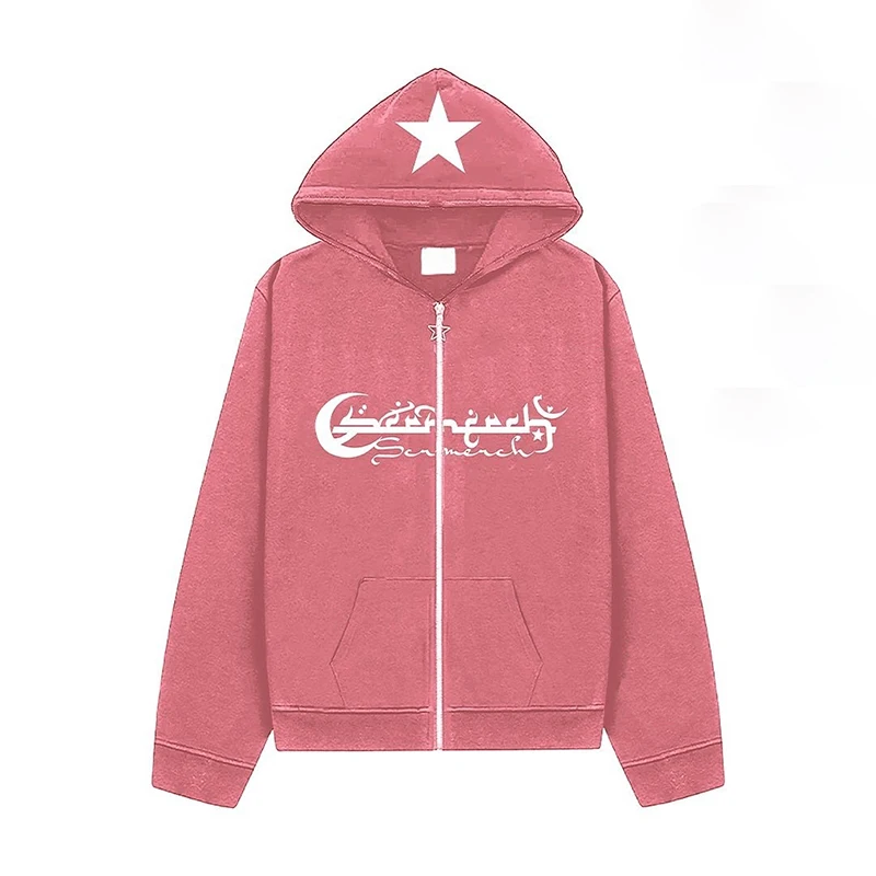 

Женская толстовка с капюшоном, на молнии, с вышивкой