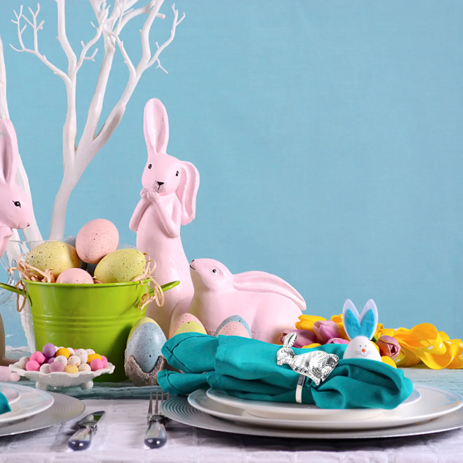 

Easter Napkin Rings Napkin Rings Easter Bunny Napkin Rings Metal Napkin Holder For Valentine Wedding Party Banquet Birthday