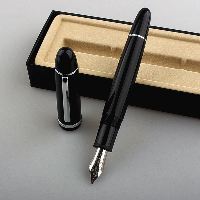 Перьевая ручка Jinhao X159 каучуковая с серебряным зажимом Иридиевый наконечник F