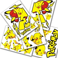 5pcs 34 pattern set pikachu car stickers cartoon anime stickers for motorcycle electric vehicle scooter decoration