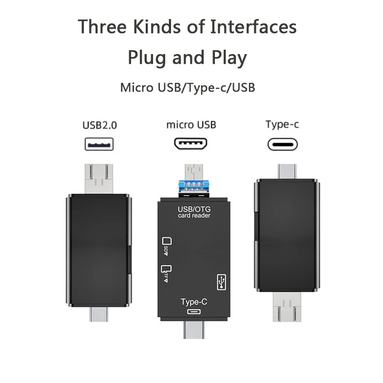 Устройство для чтения SD-карт USB C кардридер 6 в 1 2 0 TF/Mirco SD смарт-устройство карт