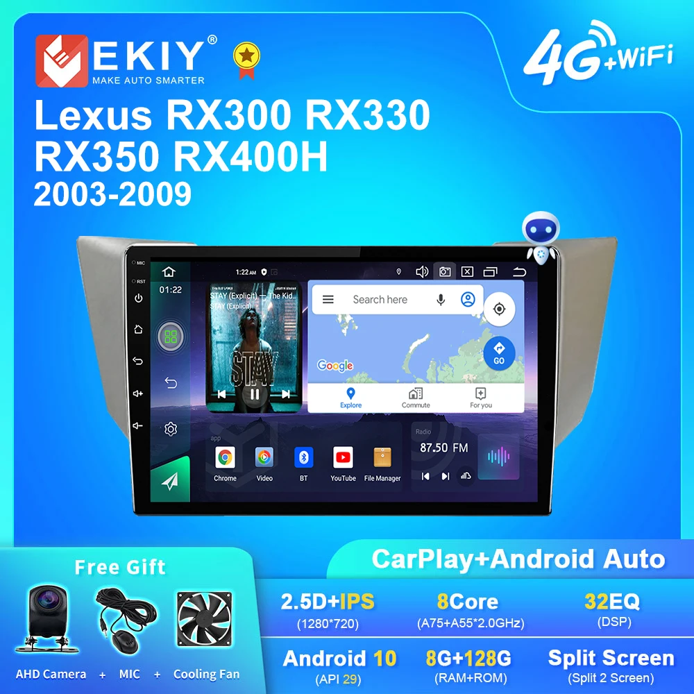 

Автомобильный радиоприемник EKIY Q7 Android для Lexus RX300 RX330 RX350 RX400H II 2 2003-2009/Toyota Harrier XU30 II 2 2003-2013 Navi GPS стерео
