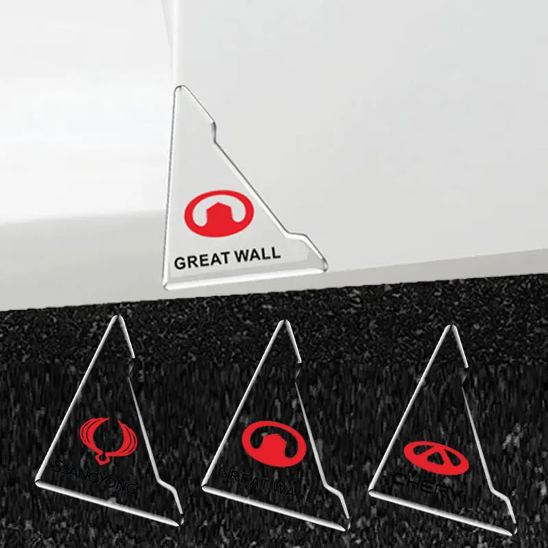 Прозрачная накладка на углы двери автомобиля защитная наклейка - Цена: 