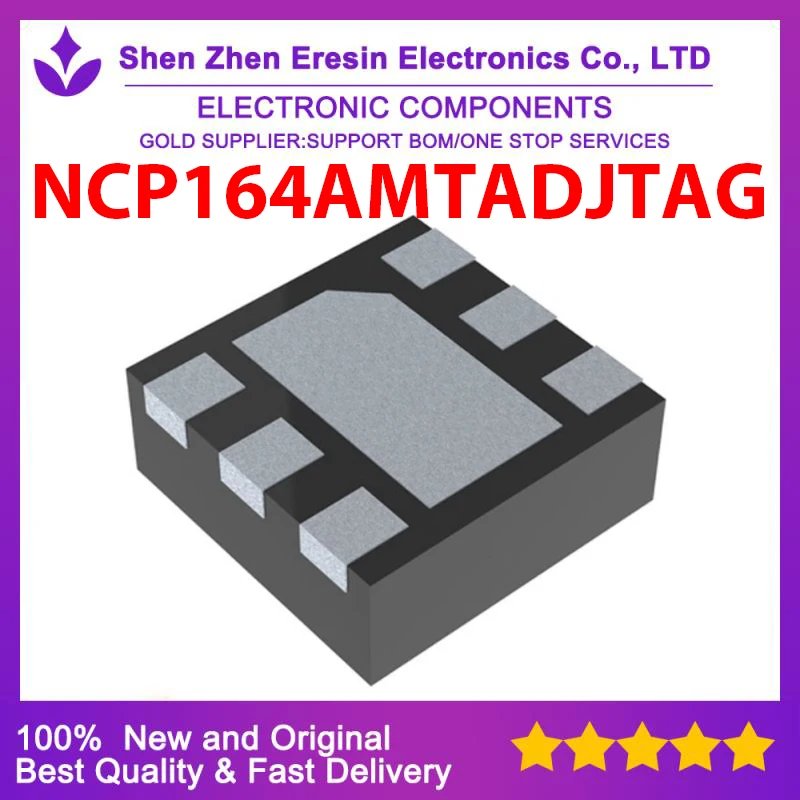 

Free shipping 10PCS/LOT NCP164AMTADJTAG QFN New and original