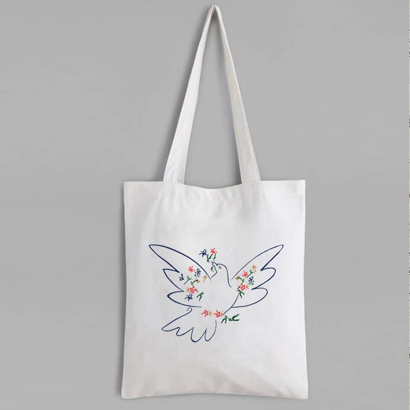 

Цветочная Холщовая Сумка-тоут, модная Экологически чистая продукция, сумки для покупок на заказ с логотипом, многоразовая сумка для покупок