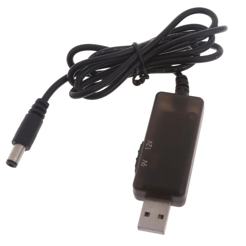 

DC5521 Round Hole USB Converter Cable Line USB 5V Input DC5.5x2.1 9V/12V Output