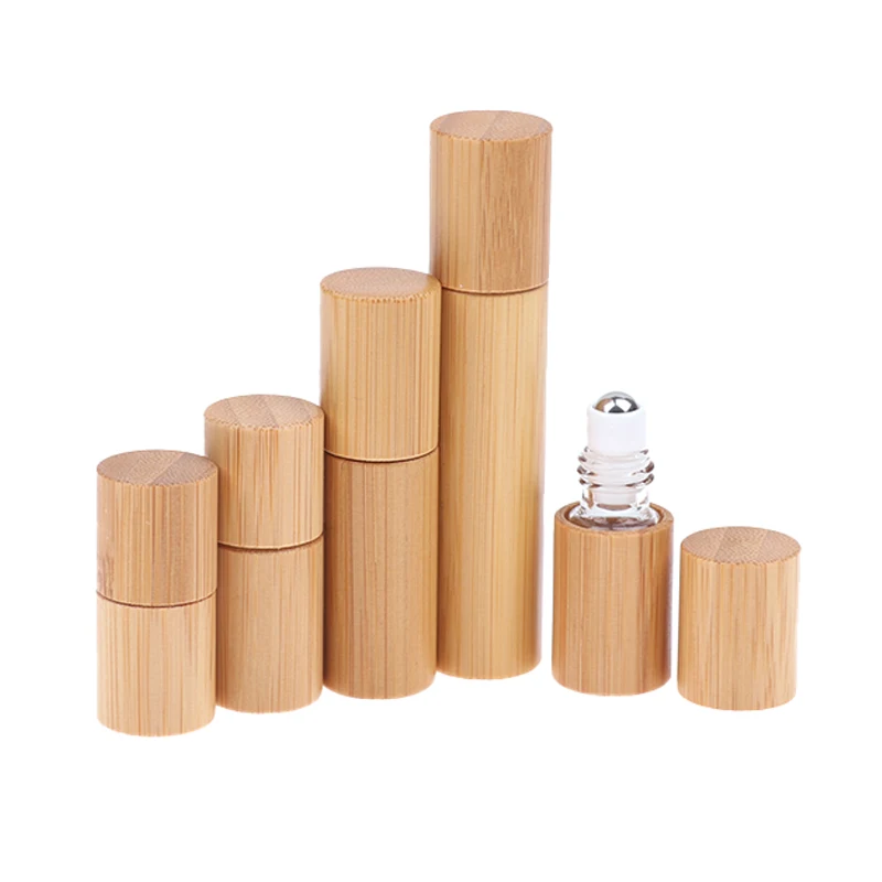 

1/2/3/5/10ML Bamboo Wood Roller Ball Bottle Essential Oil Bottle Perfume Empty Oil Bottle Roller Perfume Aromatherapy Roller