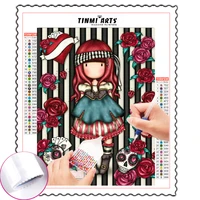 5d diy diamond painting kits cartoon little girl doll full round with ab drill embroidery mosaic home decor christmas gift art