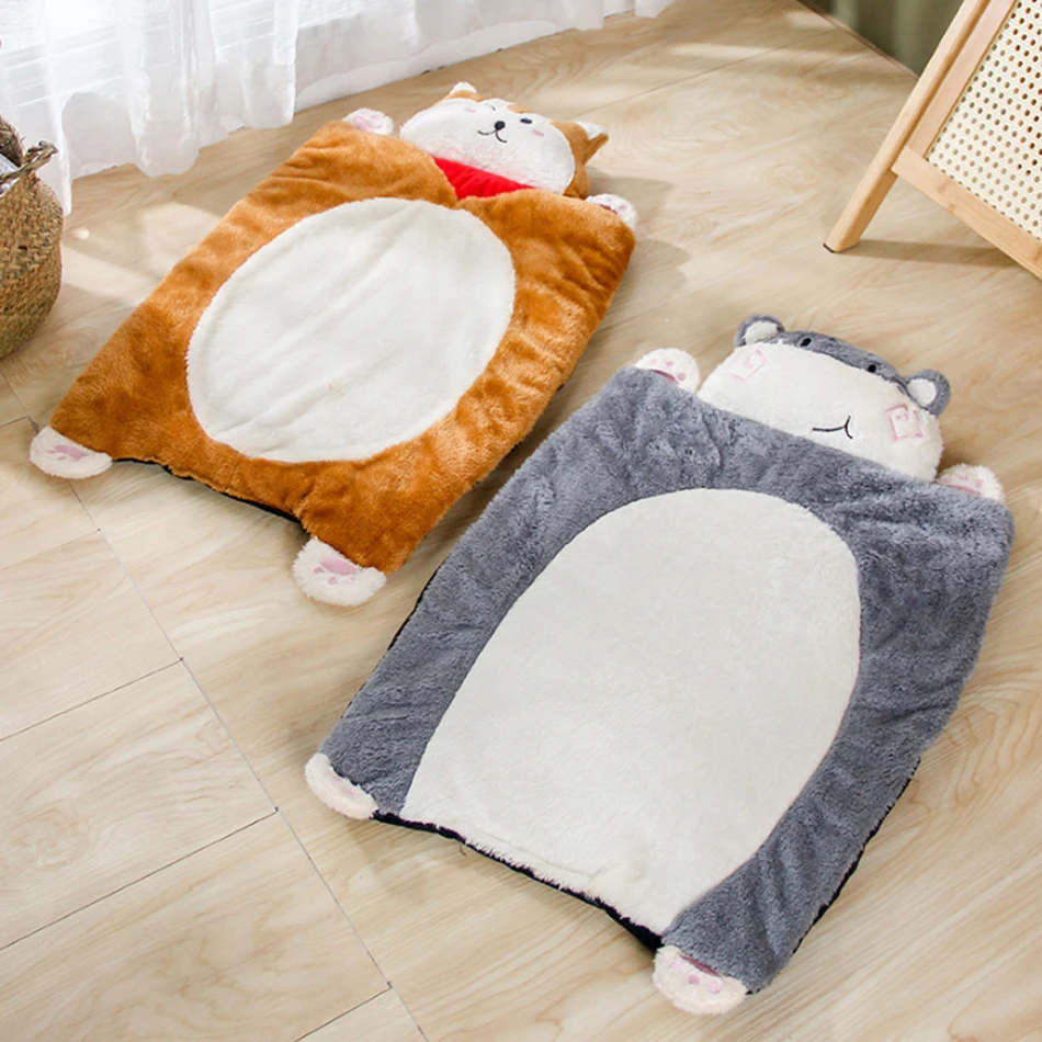 

Pet Cat Bed Mat Puppy Sleep Cushion Cartoon Plush Bed Pad Carpet Cat Chihuahua House Mat Pet Supplies Accessories