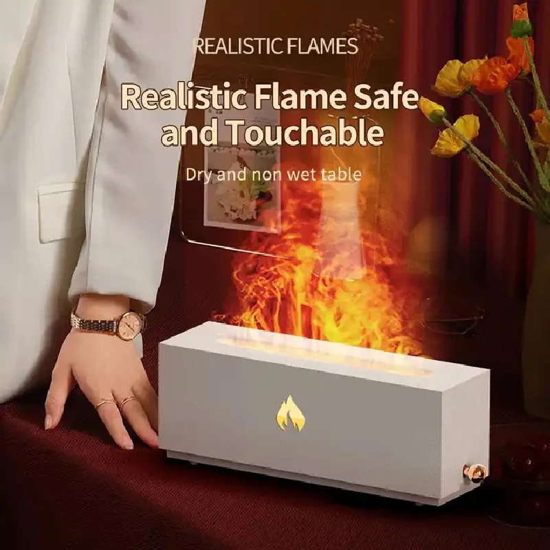 

Диффузор для эфирного масла с эффектом пламени, увлажнитель воздуха с USB, настольный красочный освежитель воздуха, портативный диффузный увлажнитель с ароматом