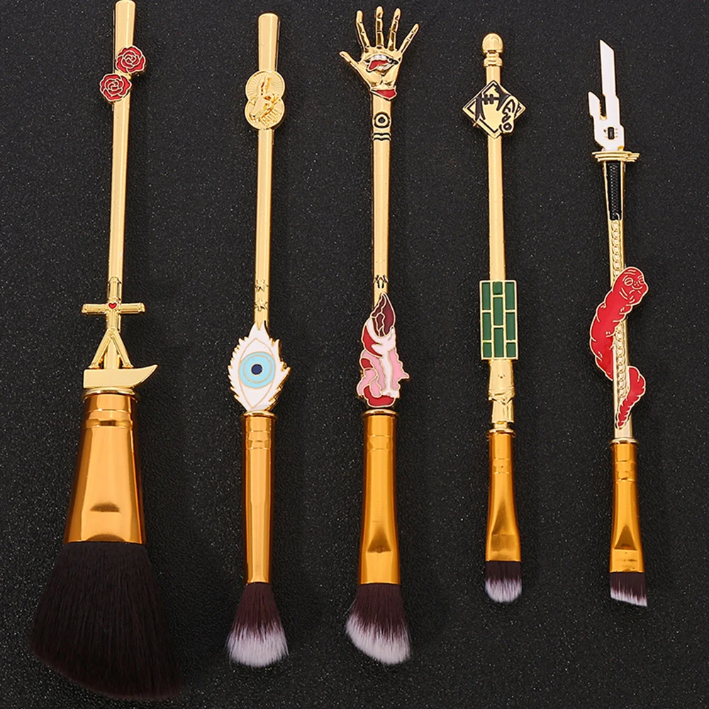

5Pcs/Set Anime Jujutsu Kaisen Makeup Brush Women Eye Shadow Brush Portable Soft Concealer Brush Beauty Foundation for Toy Gift