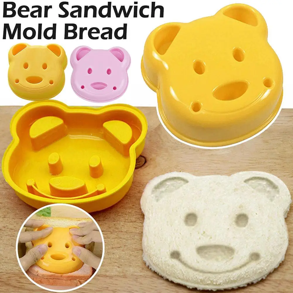

Sandwich Mold Tool DIY Food Bread Cutter PP Biscuit Kids Anti Stick Bear Shape For Kids Bento Lunch Baking Mold U2N5