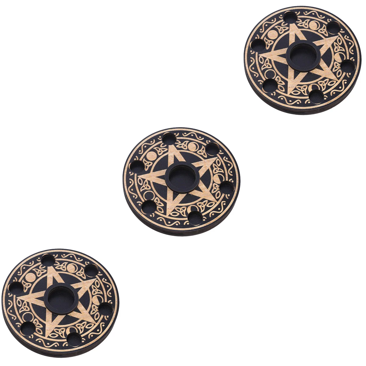 

3pcs Crystal Ball Stand Decorative Crystal-ball Base Wooden Craft Ornament Ball Holder