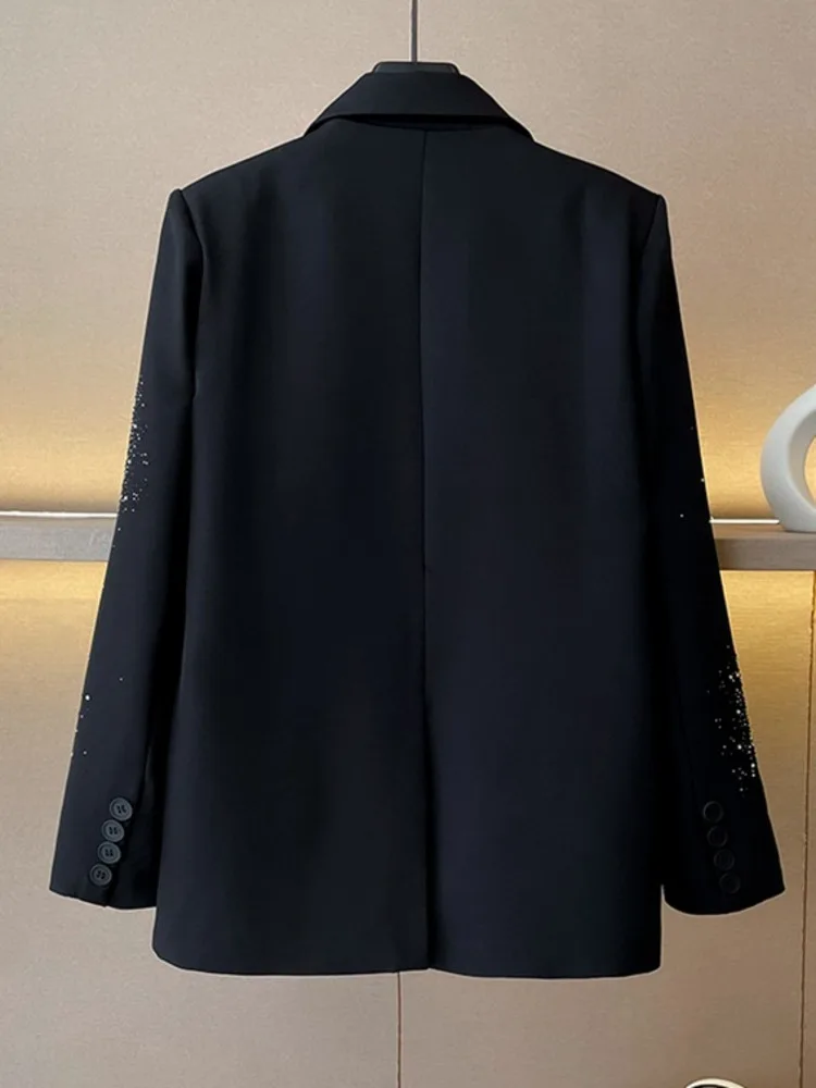 Женский однобортный Блейзер ZMEENNA в стиле пэчворк с бриллиантами модный дизайн