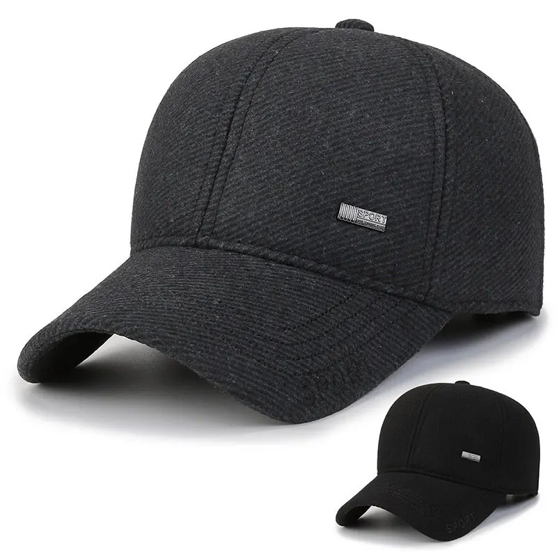 

Winter Men's Flat Cap Plus Fluff Thickening Warm Military Hats Cold Proof Earmuffs Hat Cycling Sports Caps for Men Trucker Hat