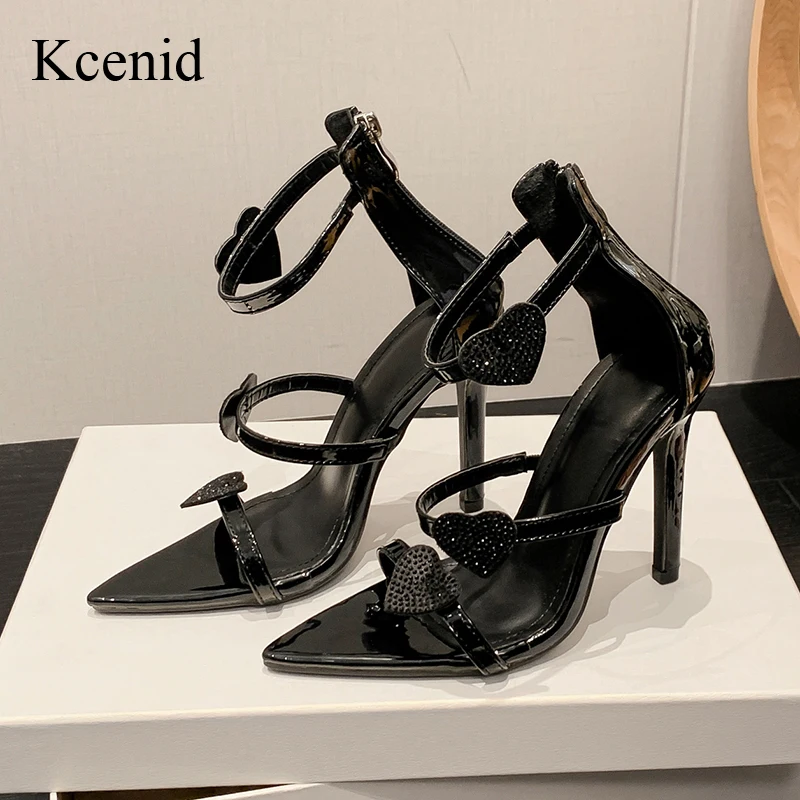 Kcenid летние пикантные сандалии на высоком каблуке с острым носком Модные
