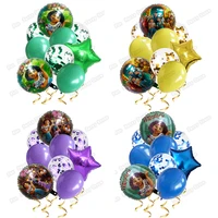 1set disney encanto balloon set children birthday party sequined latex decoration mirabel theme baby shower supplies globos