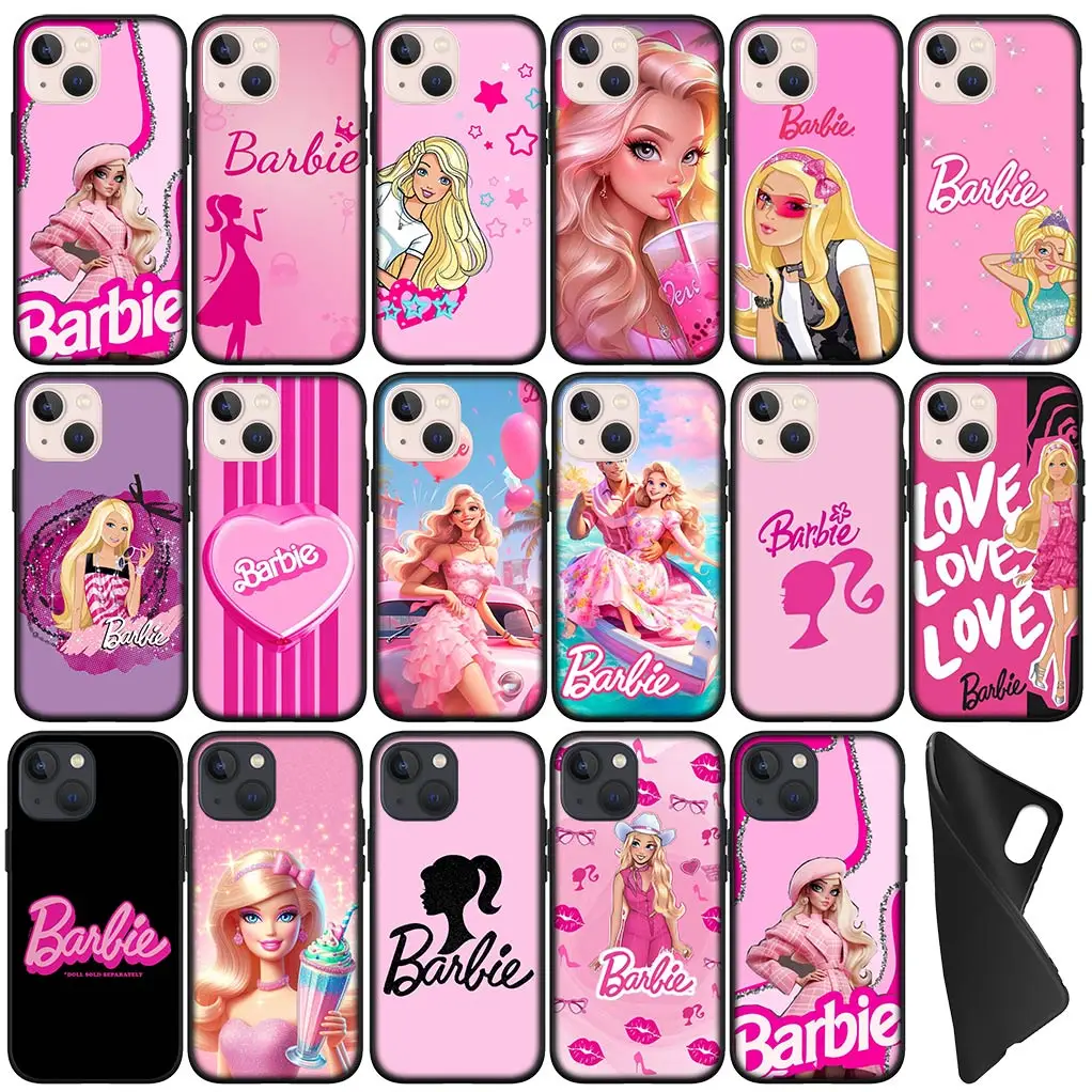 Чехол из ТПУ с изображением принцессы Barbie в стиле аниме для Apple iPhone 15 14 Plus 13 12 Mini Pro