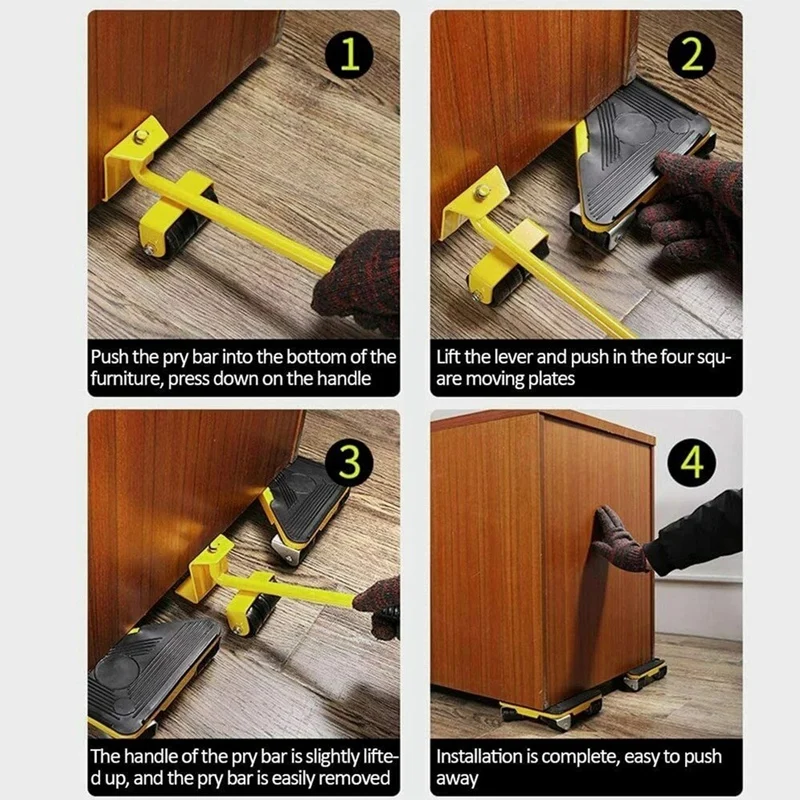 5 шт./набор треугольные подъёмники для мебели до 400 кг