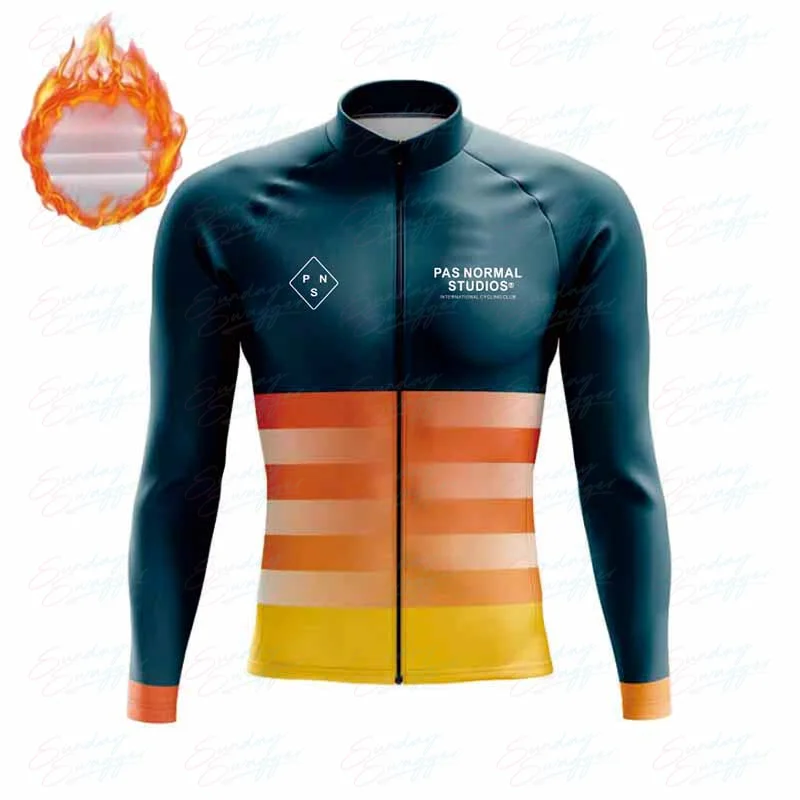 

Зимняя мужская теплая куртка PNS для обычных студий, плотная Теплая Флисовая одежда для велосипеда, Шерстяные Топы с длинным рукавом для горного велосипеда, Джерси для дорожного велосипеда