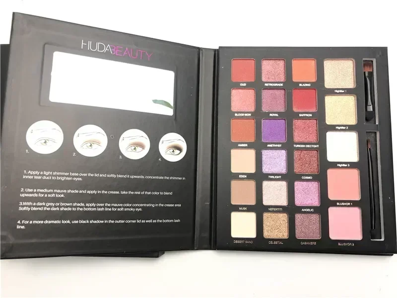 НОВИНКА 2025 Hudas Beauty MAKE UP KIT 23 цвета Матовая мерцающая палитра теней для век