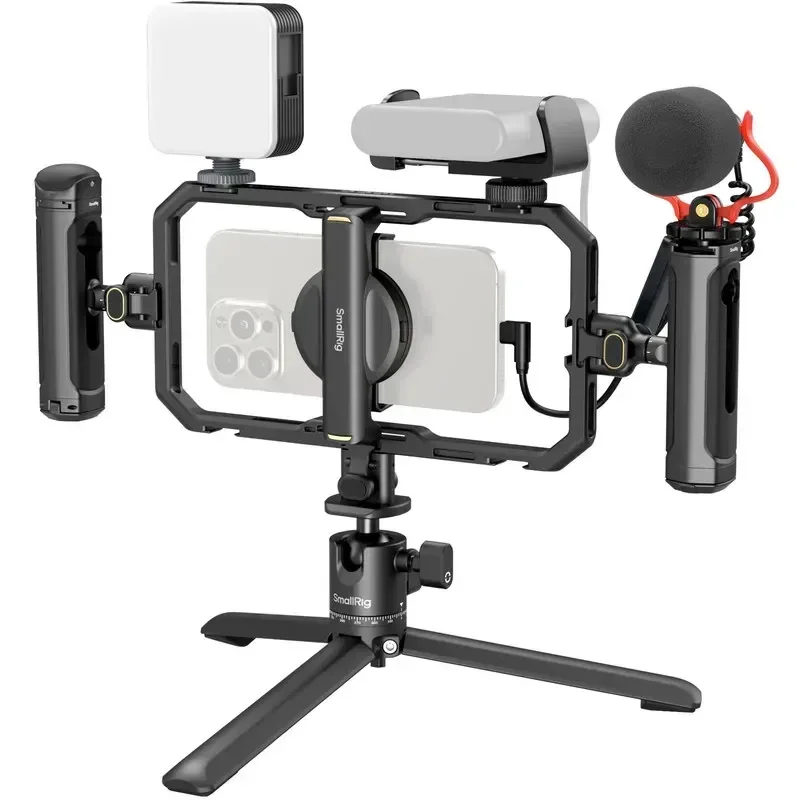 Фото Клетка для смартфона Smallrig 4704 из алюминиевого сплава «все в одном» с быстросъемной боковой рукояткой для видеокомплектов блогеров GOOD №2