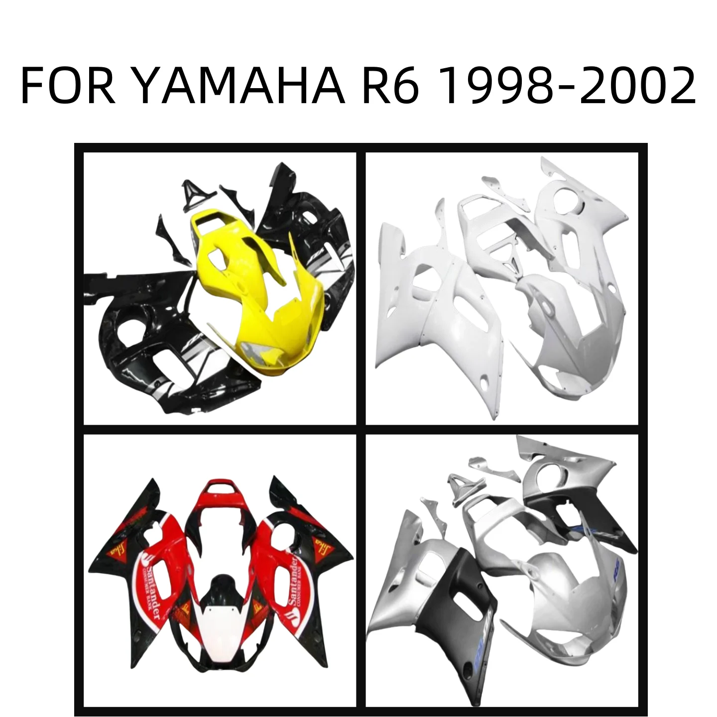 Комплекты обтекателей для мотоциклов YAMAHA YZFR6 1998-2002 YZF R6 98 99 01 02 Кузов 1998 1999 2000 2001 2002