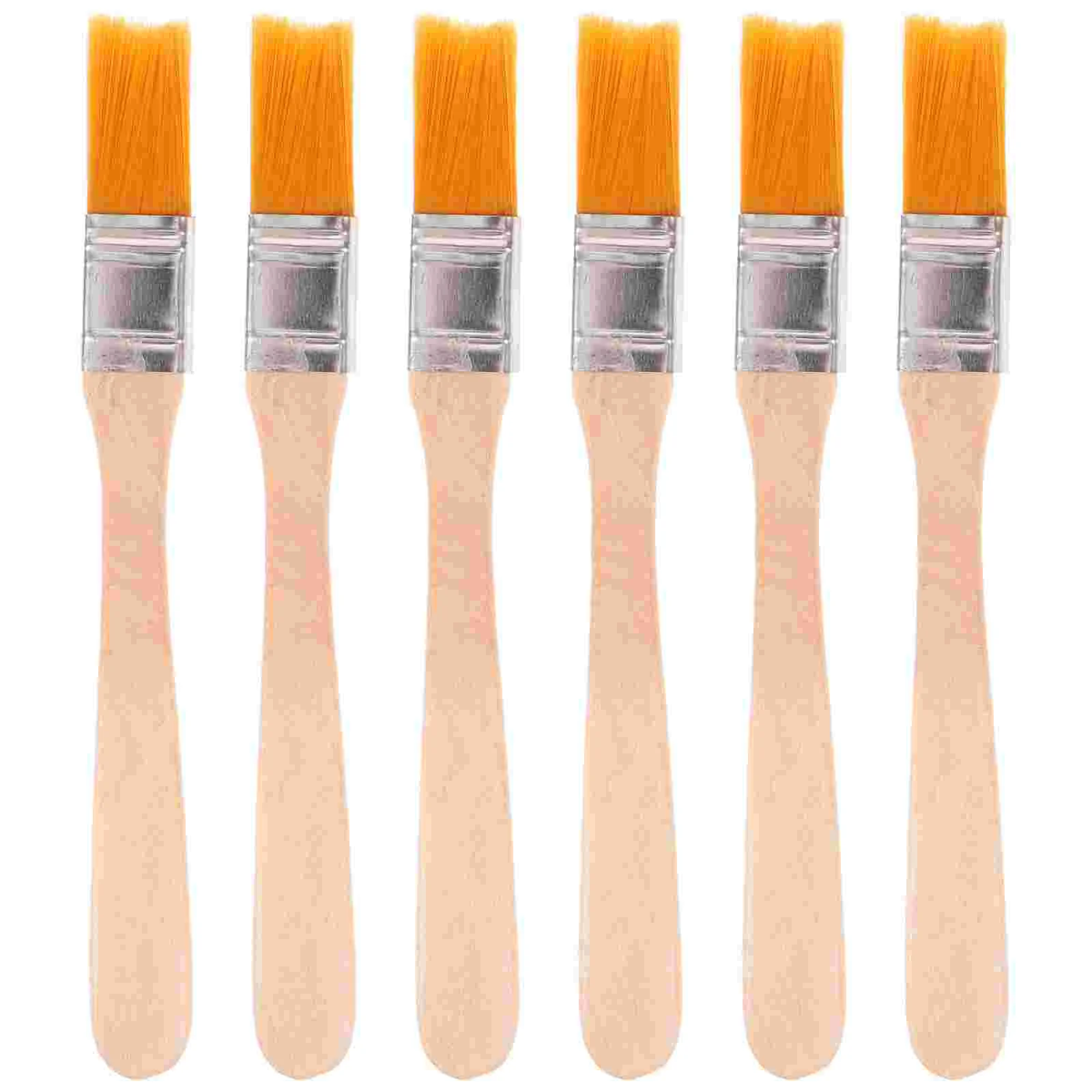 

6 Pcs Pro Cal Paint Brush Wood Handle Wooden Reusable Nylon Portable