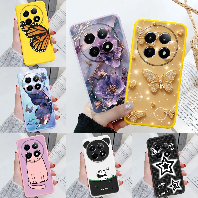 Для Realme 13 Pro Plus 12 12x C65 C55 C67 11x Narzo 60x Narzo70Pro 5G Art Butterfly Мягкий чехол для телефона