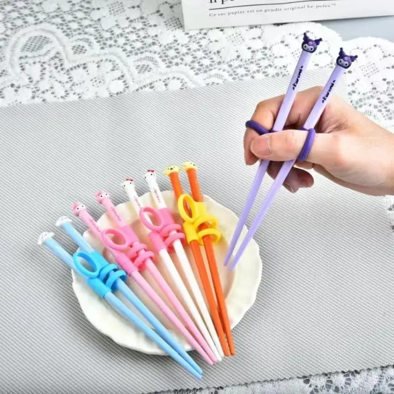 Палочки для еды Sanrio Kuromi Hello Kitty музыкальная мелодия детские палочки быстрой