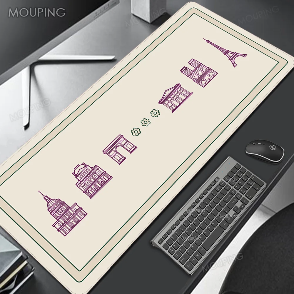 

Art House Deskmat Grey Computer Mouse Pad Gaming Laptops Surface for The Mouse Mat Black Mousepad Company Gamer Keyboard Rubber