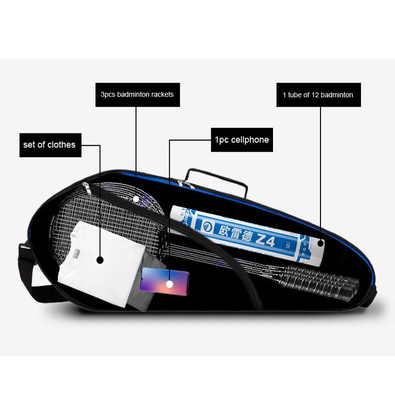 2022 New OREIDE Tennis Bag Multifunction Polyester Badminton Shoulder Bags Adults Youth Badminton Tennis Rackets Storage Handbag