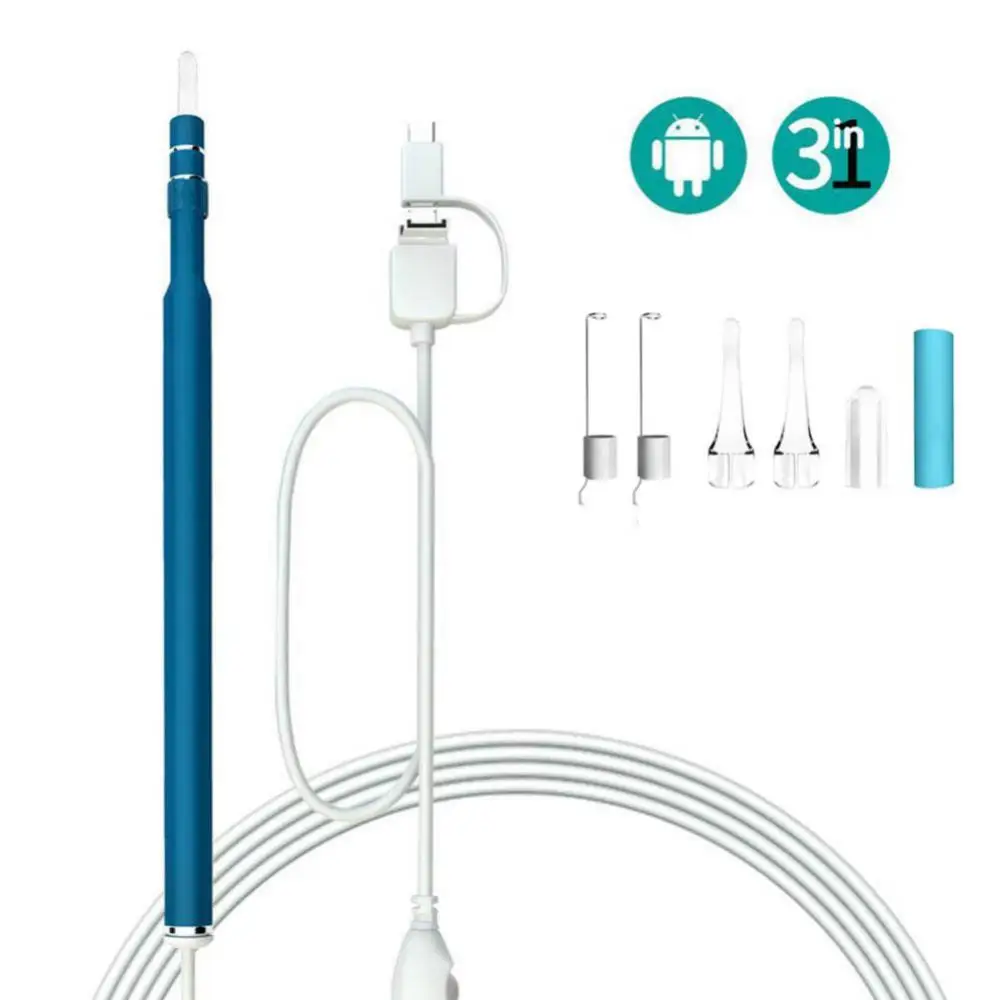 

in 1 Ear Wax Removal Tool,USB Otoscope-Ear Scope Camera In Ear Cleaning Endoscope Visual Ear Spoon 5.5mm Ear pick Otoscope