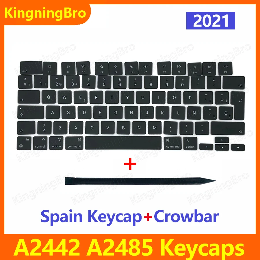 

Оригинальные колпачки для клавиш A2442 A2485, Набор колпачков для клавиш в Испании для Macbook Pro M1 Pro Max Retina 14 "16", ремонт клавиатуры Late 2021