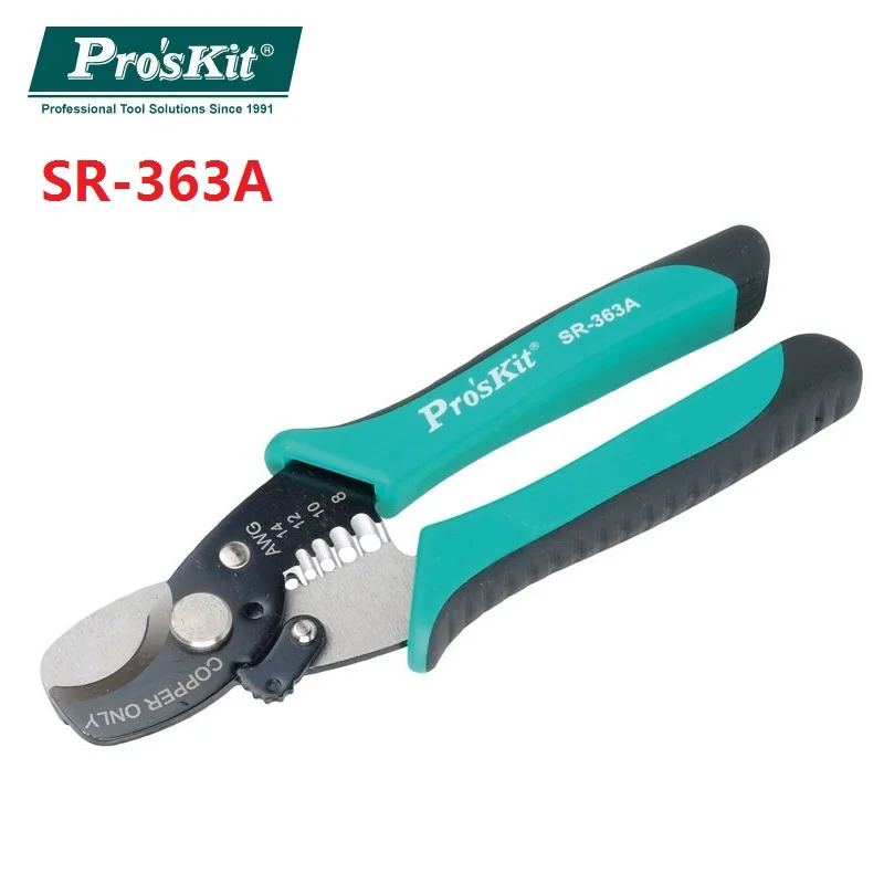 

Инструмент для зачистки проводов Pro'skit SR-363B 2 в 1, комбинированные кусачки для коаксиального кабеля, режущие плоскогубцы SK5 из высокоуглероди...