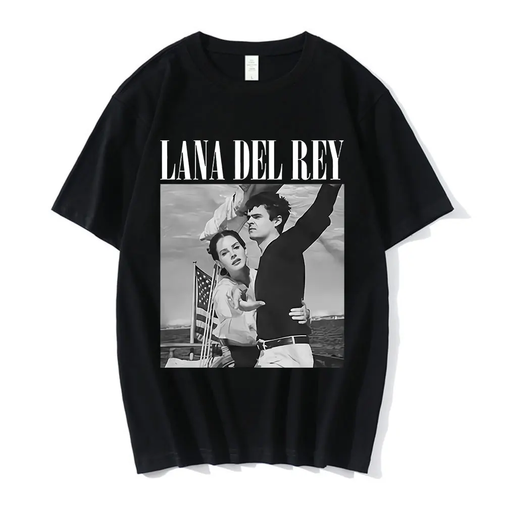 Lana Del Rey Ldr yelken grafik baskı erkek t-shirt Harajuku yaz Unisex kısa kollu t-shirt büyük boy üstleri Tees Streetwear