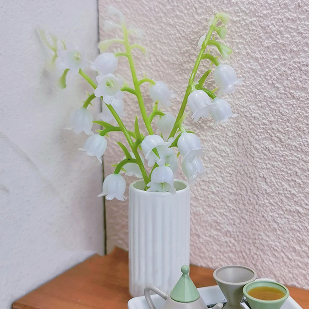 

2 Pcs Props House Vase Birthday Decoration for Girl Resin DIY Bonsai Model