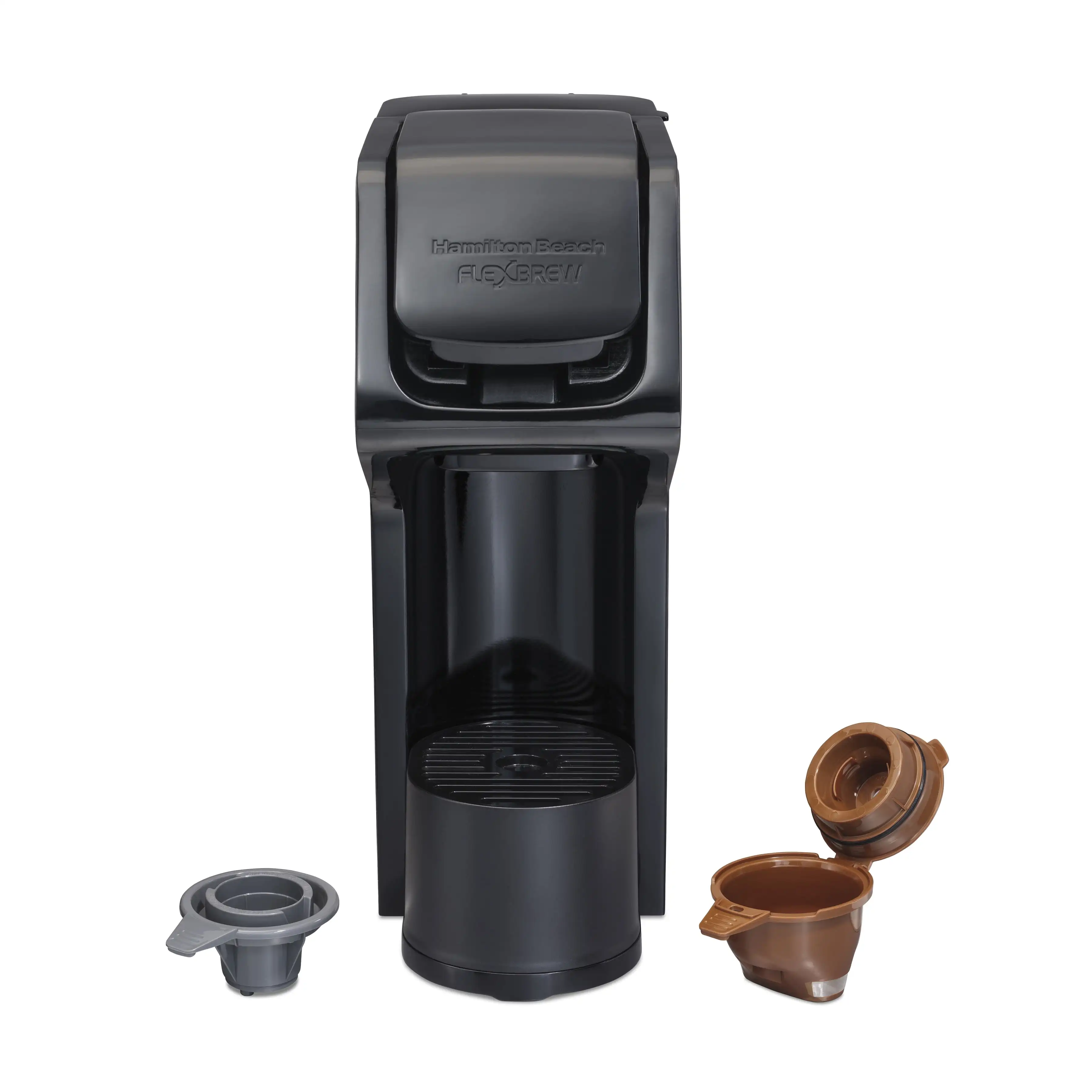 

Кофеварка Гамильтона пляжа FlexBrew, черная, емкостная сенсорная, 49903
